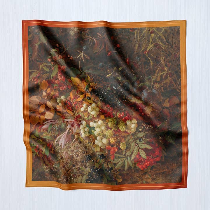 Herfstbuit door Olga Wisinger Florian, Luxe Vierkante Sjaal voor wholesale door Ebon et Noir LLC