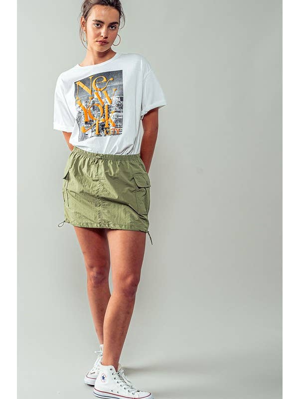 WHITE New York City Urban Typography Statement Graphic Tee for wholesale on Faire6