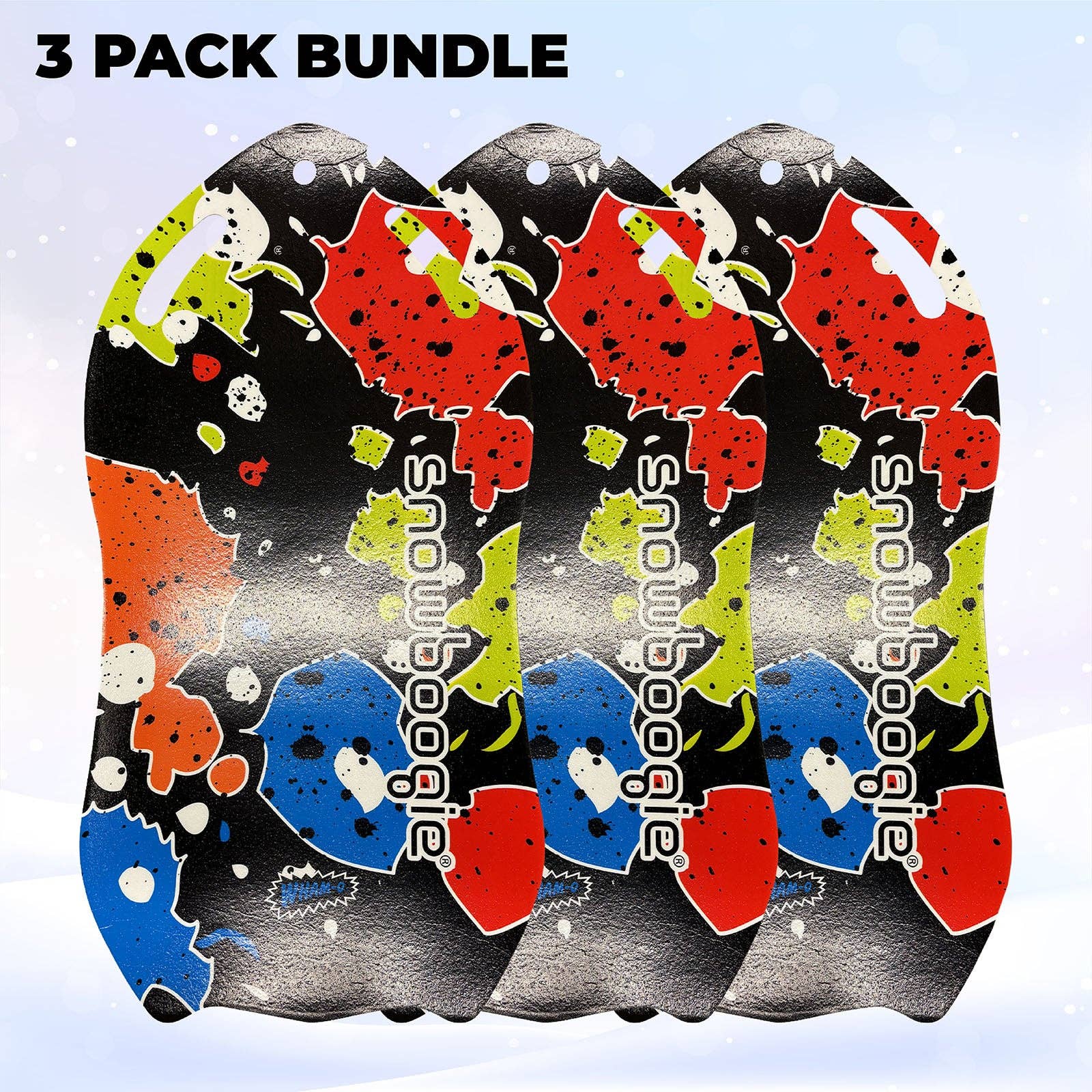 Sixale - Wholesale Sporting Accessories - Wham-O Snowboogie Snow Sled - 37" Single Rider Roll Up Air Slick Winter Sled (Graffiti/Line pattern)10