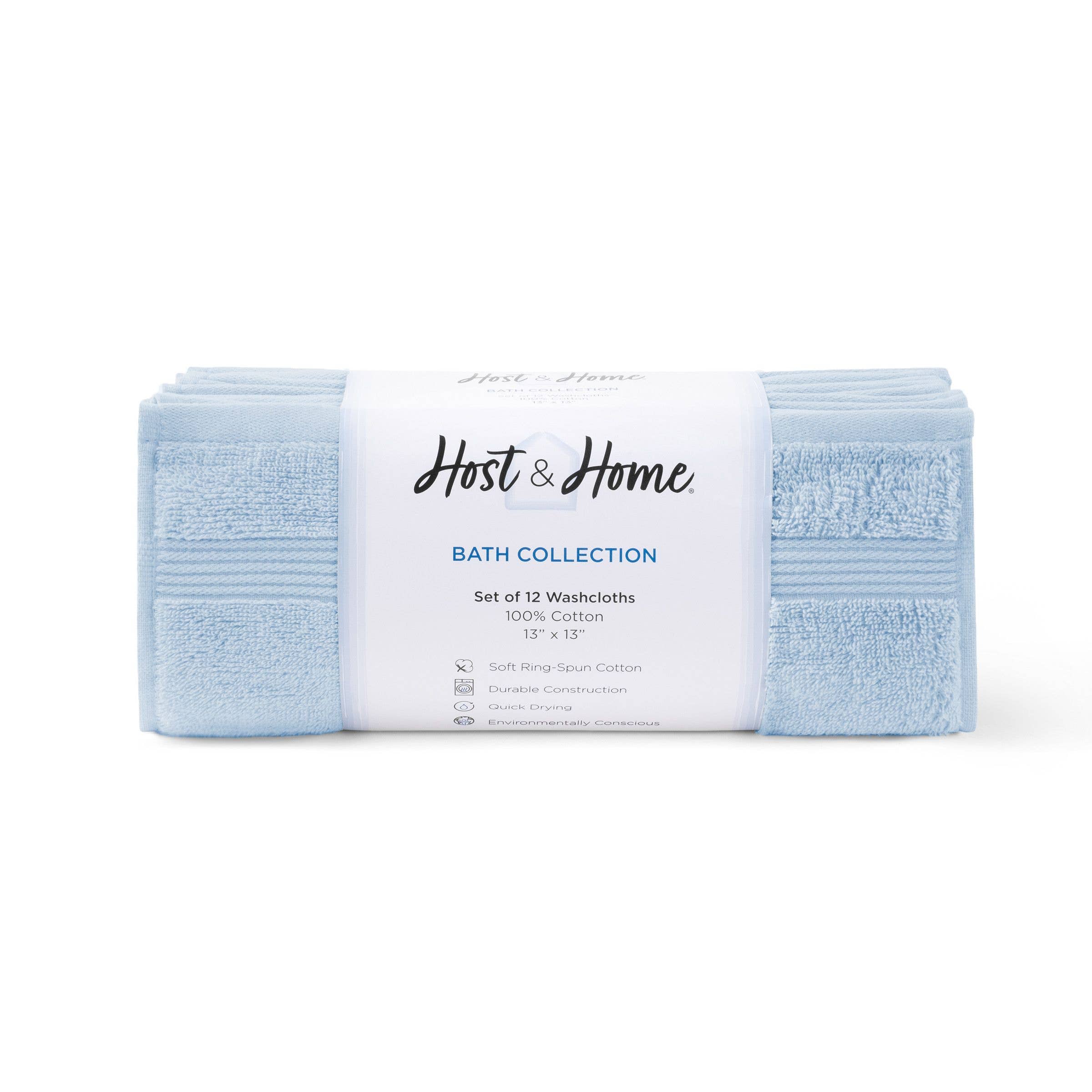 Arkwright Home - Wholesale Wash Cloth - Host & Home Soft Cotton Washcloths (12 Pack), 13x13, 400 GSM17