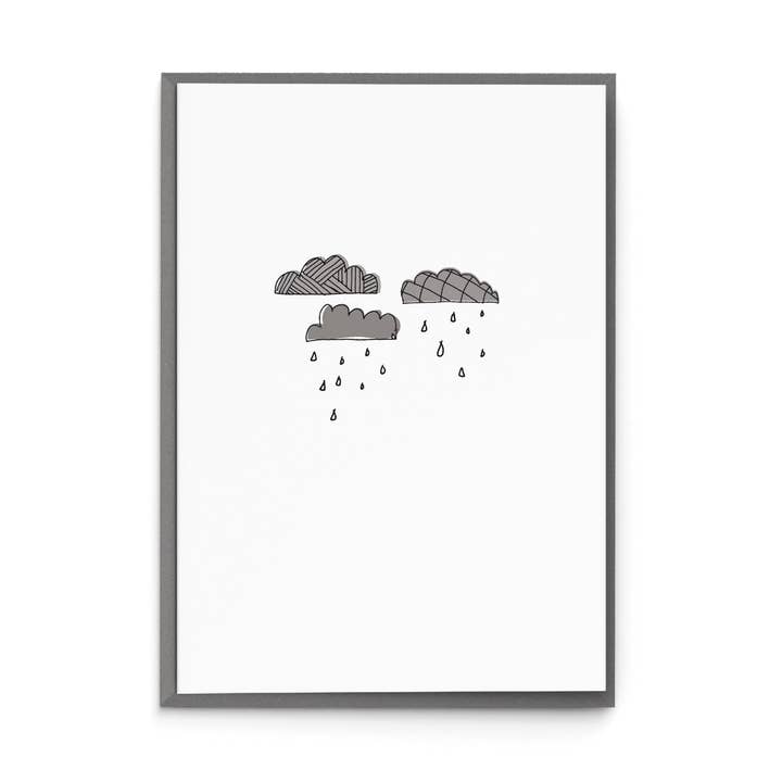 Rainy Days - Modern Condolence Card for wholesale by sonst noch was?
