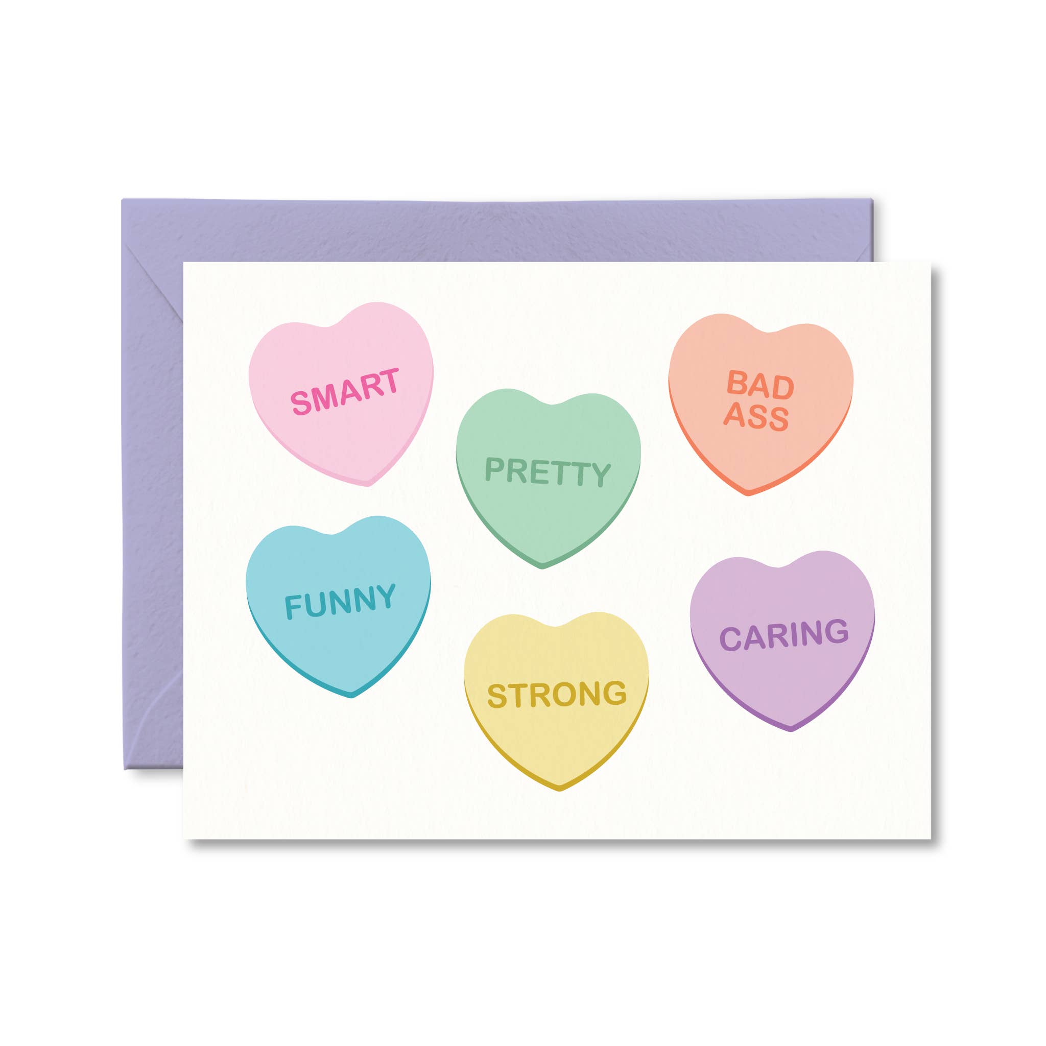 Pretty by Her - Wholesale Friendship Card - Candy Heart Compliments Card Friendship Card