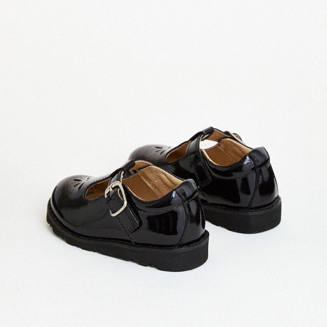 Luna Black Patent Girls Kids Shoe for wholesale on Faire2