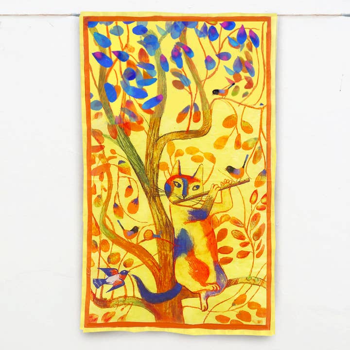 Artiphany – Großhandel Geschirrtücher – Flöte & Federn Geschirrtuch