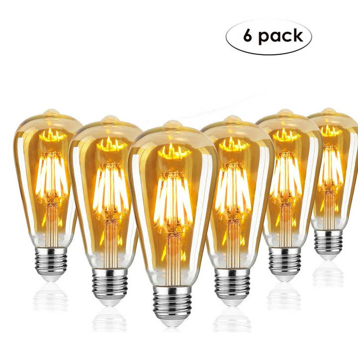 Ledsone - Wholesale Light Bulb/Puck - 6 Pack Vintage E27base Filament LED Edison Dimmable LED Bulb4