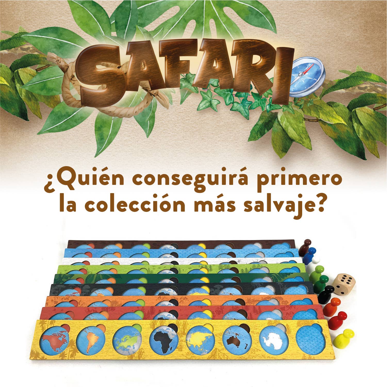 Juegaconmigo - Vente Jeux de société - Safari - Jeu de société stratégique sur les animaux du monde4