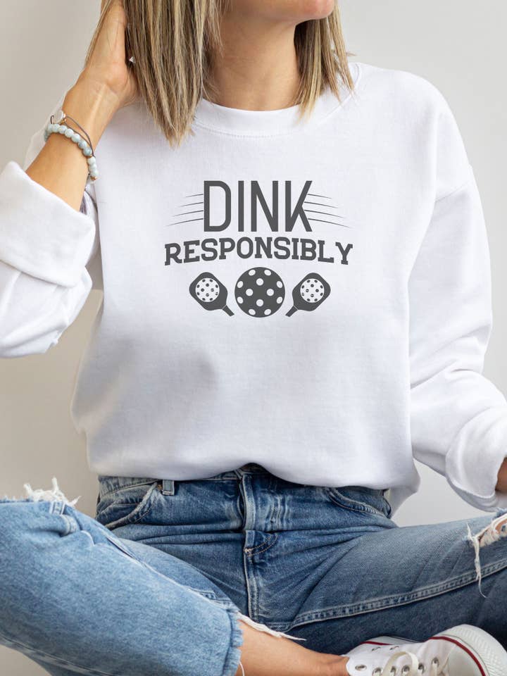 Sudadera estampada Pickleball Crew Dink Responsibility para venta al por mayor de Fan Gear Central