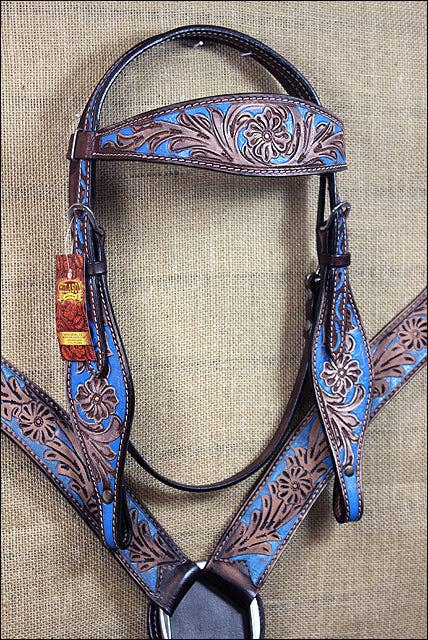 HILASON - Wholesale Horseback Riding Gear - HILASON Western Horse Headstall Breast Collar Set Tack Genuine American Leather | For Horses Headstalls52