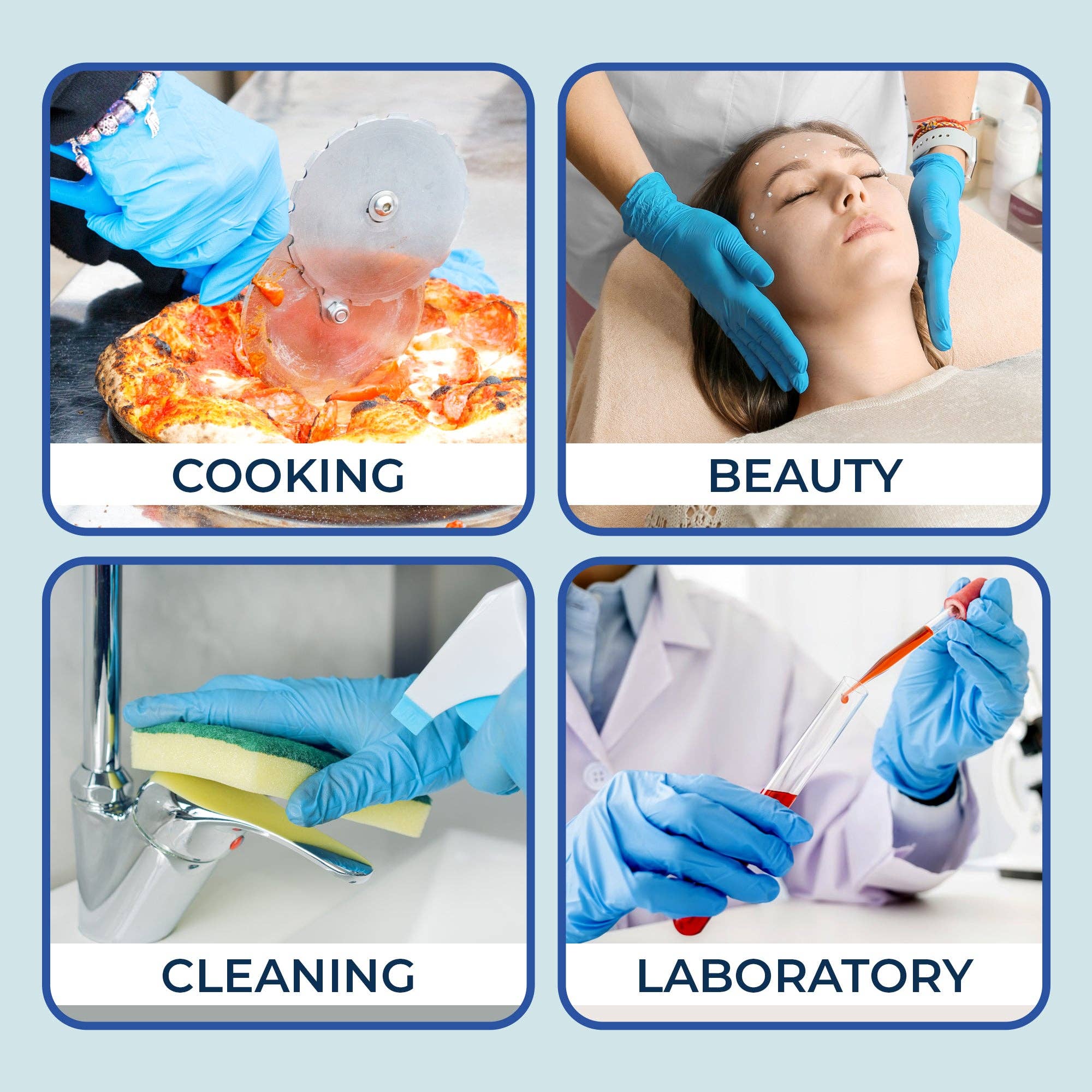 Concentric Health Alliance - CHA Supply – Großhandel Handschuhe – Unisex – Untersuchungshandschuhe aus Nitril für die Chemotherapie, Blau4