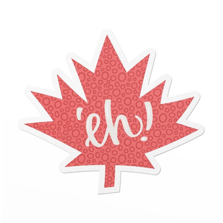 Lönnlöv 'Eh Canadiana Vinylklistermärke för wholesale av Pedaller Designs