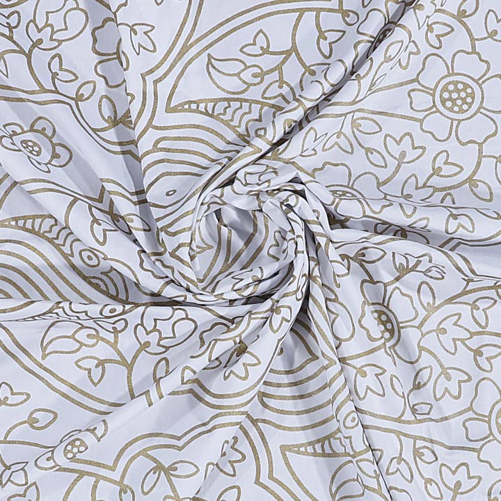 Dainty Home - Venta al por mayor Cortinas de ducha - Cortina de ducha Palace, 100% algodón, tejida con lúrex, color dorado2