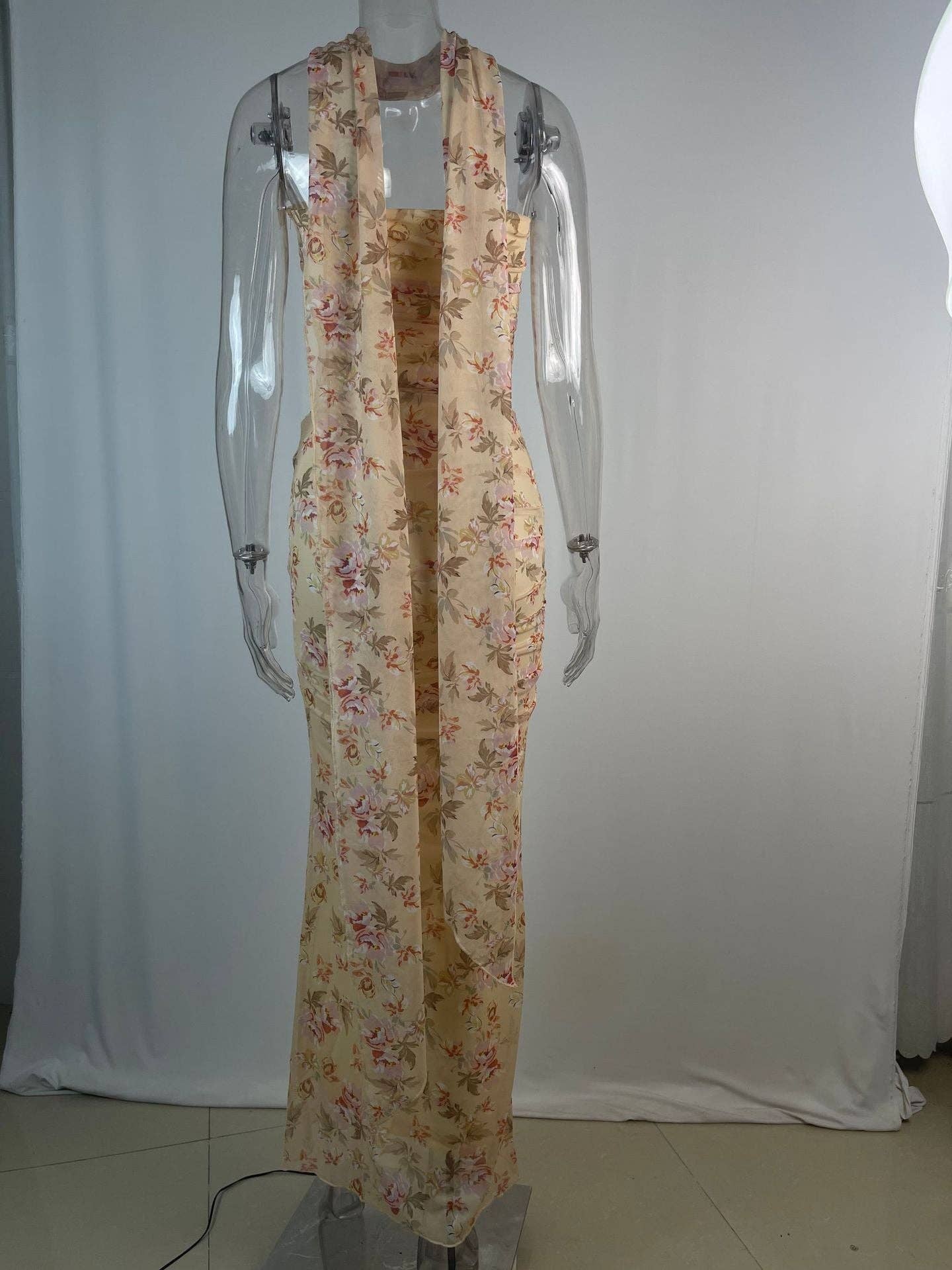 Marayn - Wholesale Hemd- en rokset - Dames - Blauwe Crop Top Rok Set EuroChic Stijl35