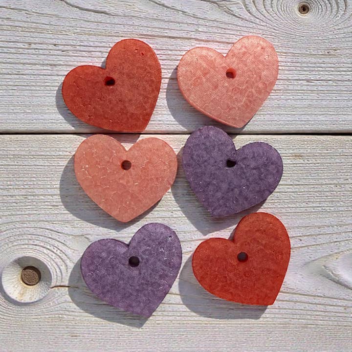 Assortiment de Mini Freshies en Forme de Cœur pour la vente par Bug and Bean Freshies