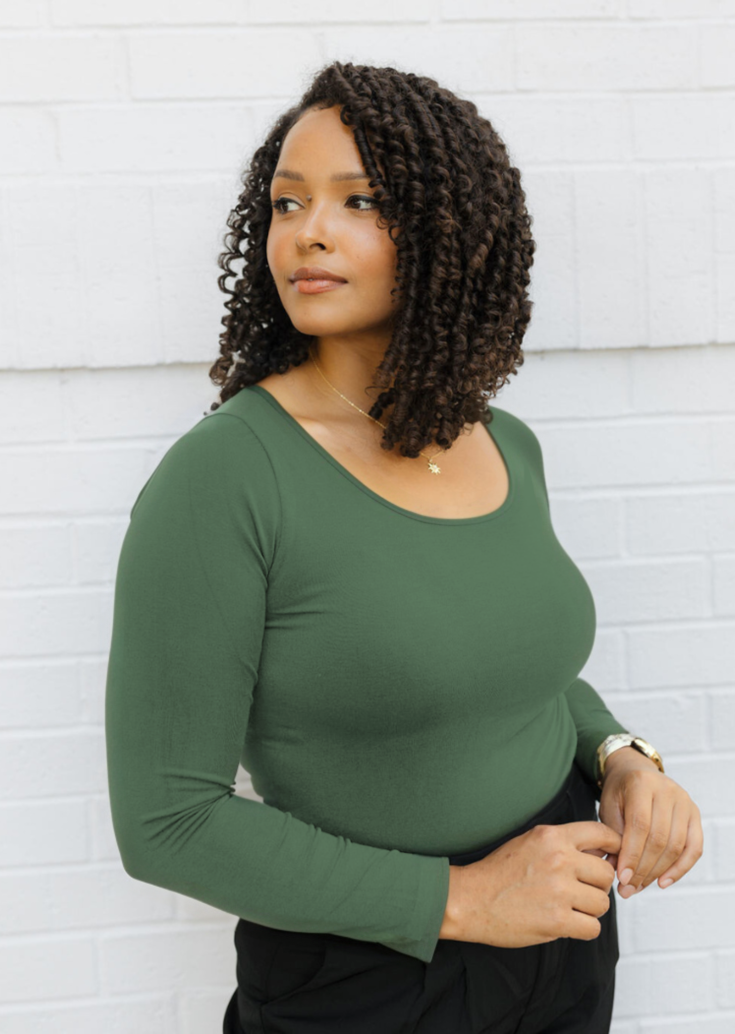 ELIETIAN - Vente Haut en maille – femme - Manches longues réversibles - Coupe incurvée16