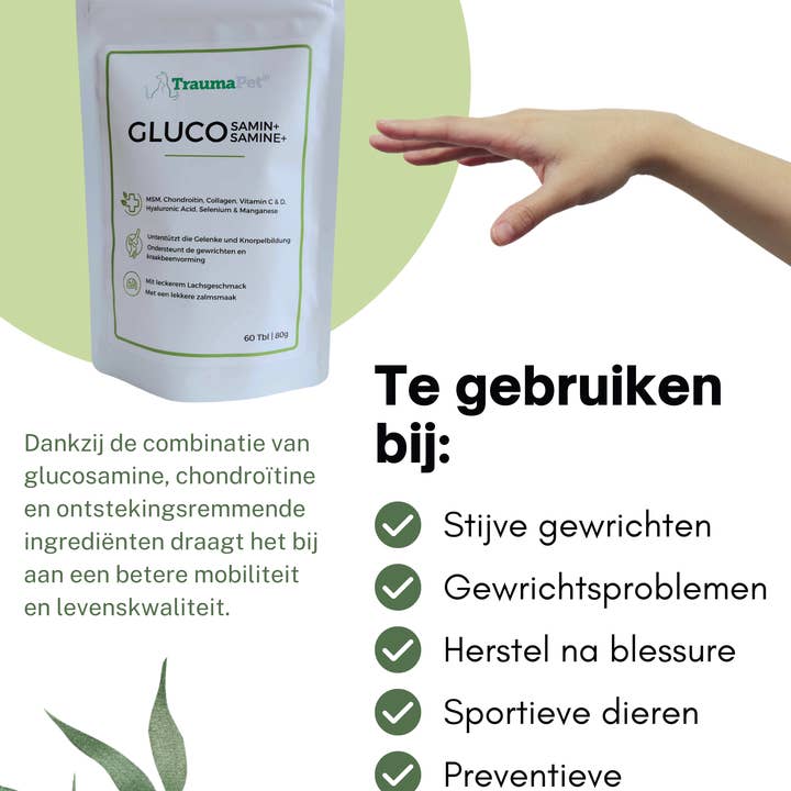 TraumaPet Nederland - Wholesale Pet Supplement - Cat/Dog - Glucosamine+