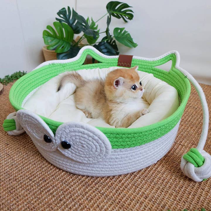 PAWPAWwholesale - Wholesale Pet Bed - Cat - Woven Cat House with Toy Ball for All Seasons_CWMM656118