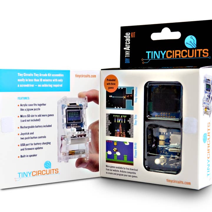 TinyCircuits - Venta al por mayor Kit de manualidades - Kit de bricolaje Tiny Arcade