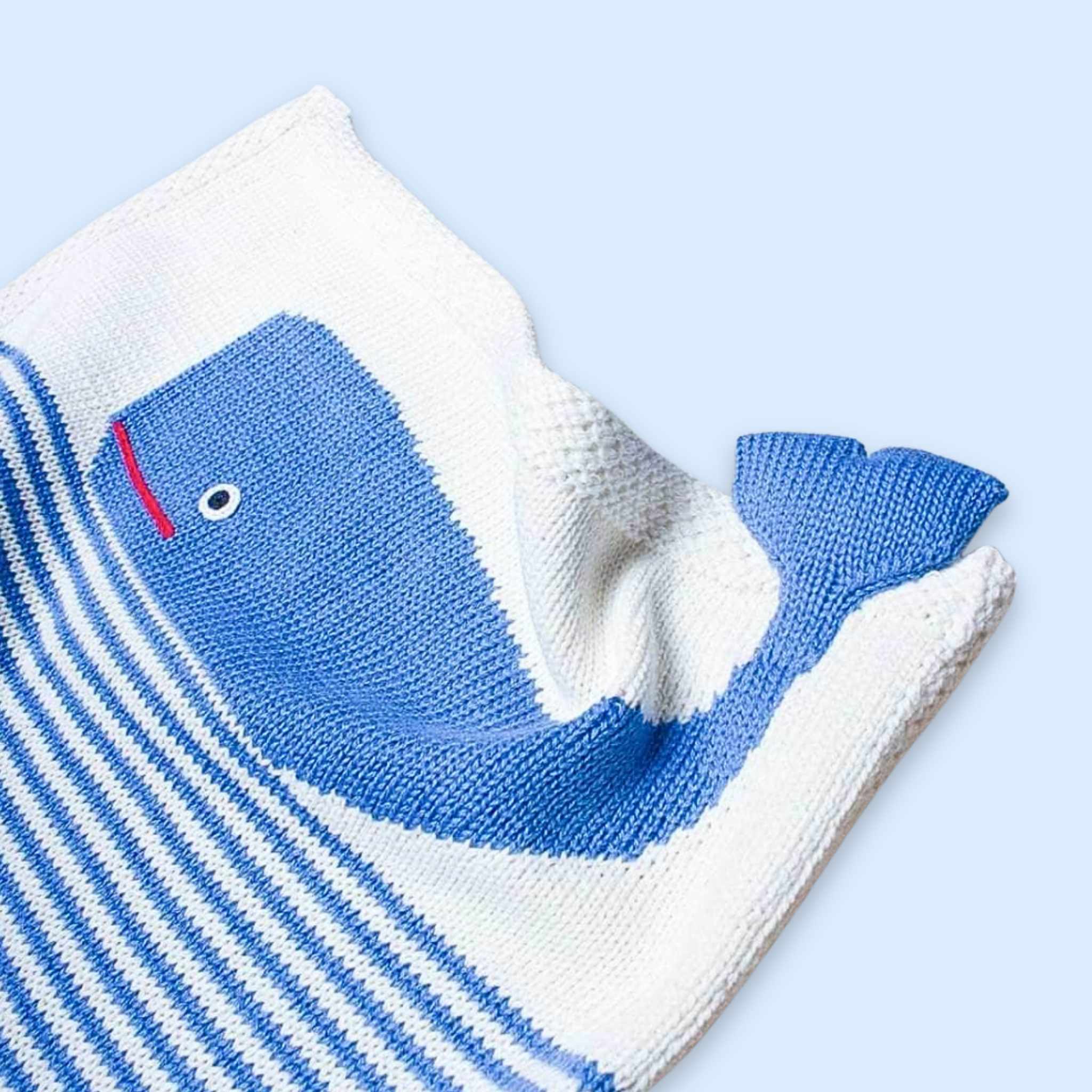 Estella - Vendita all'ingrosso Copertina doudou - Neonati - Set balena in cotone biologico (lavabile in lavatrice)3