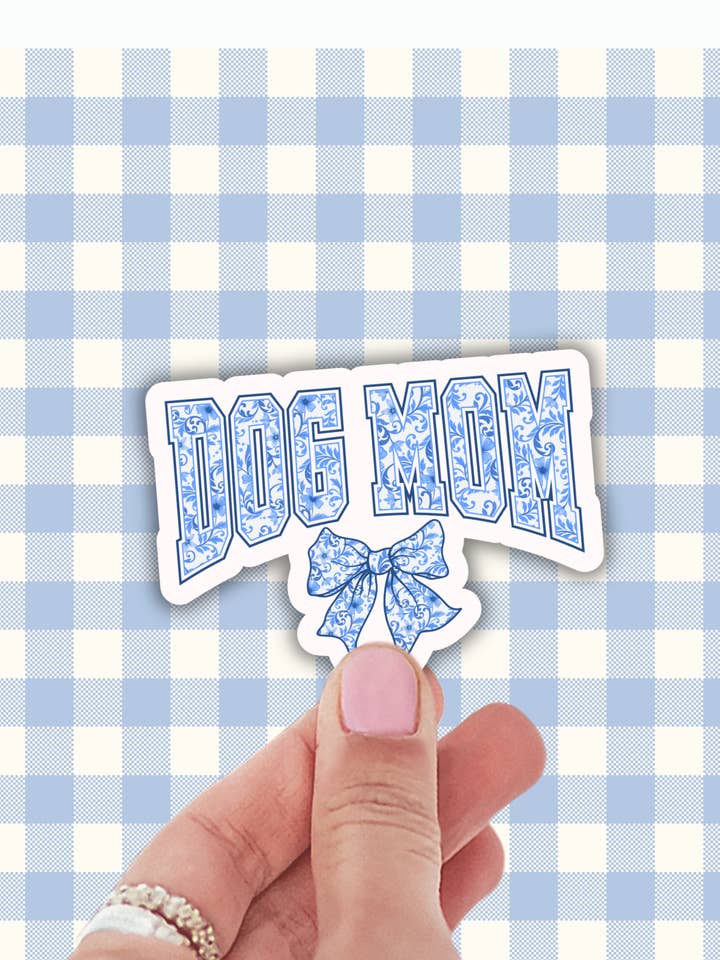 Chinoiserie dog mom sticker fur mom vinyl sticker gifts for wholesale by Lalatina Shop