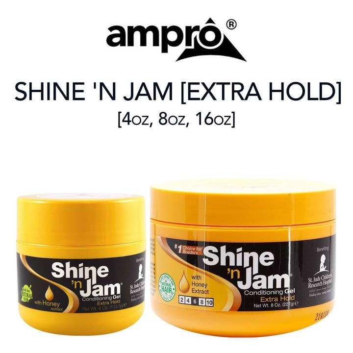 MK Smith's Shop - Wholesale Hair Styling Gel/Mousse - Ampro Shine'n Jam Conditioning Gel Extra Hold