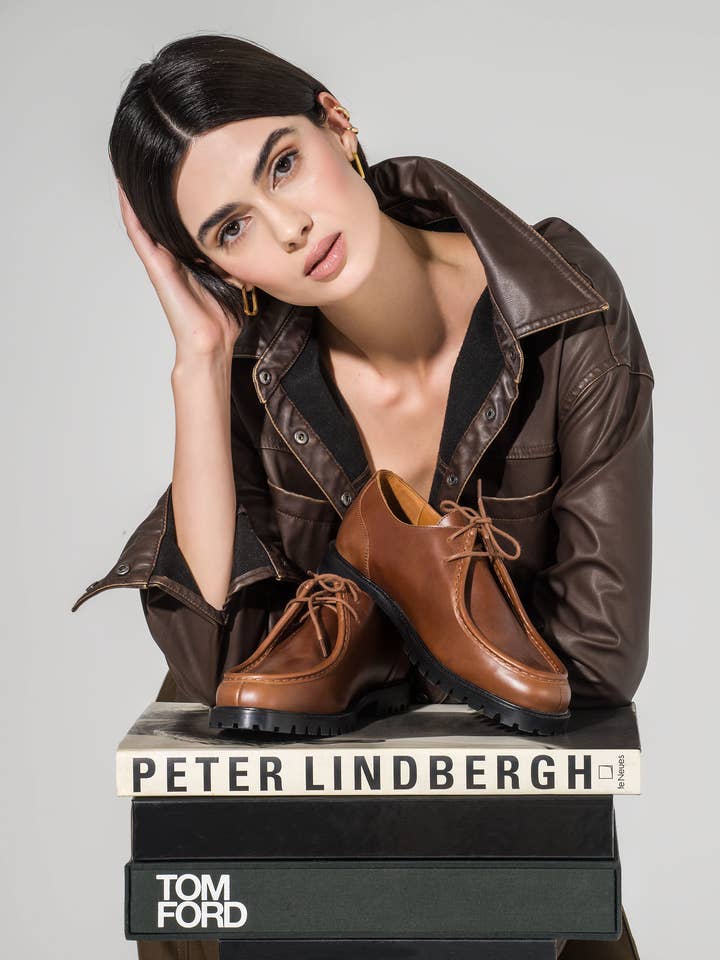 OXFORD COGNAC-SLIPPER für den Großhandel von JJ HEITOR SHOES