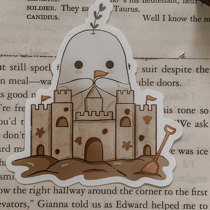 Savannah Scribbles Shop - Wholesale Sticker - Cello Sandcastle Vinyl Sticker0