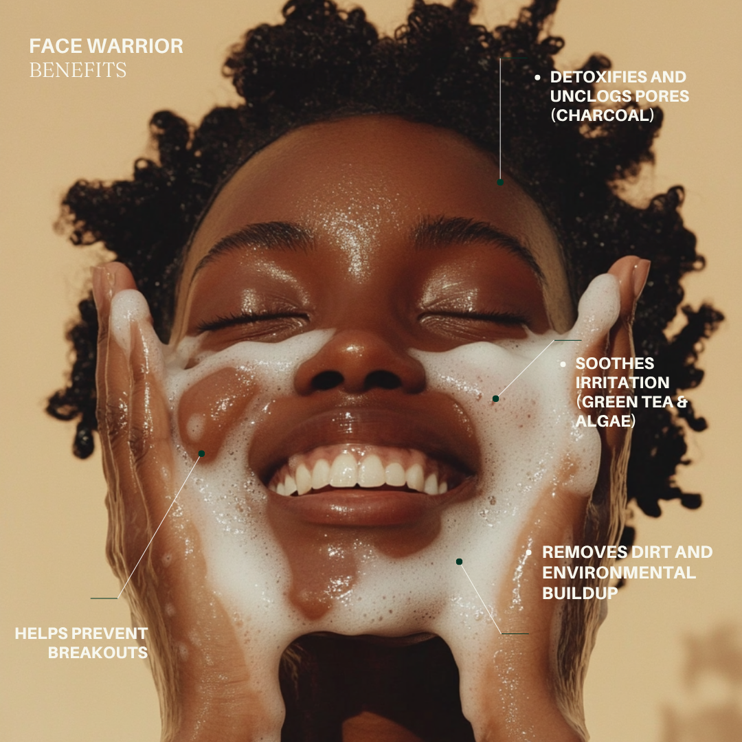 ATANA HEAD SPA, LLC - Wholesale Gezichtsreiniger - Face Warrior: Reinigende Groene Thee & Houtskool Reiniger1