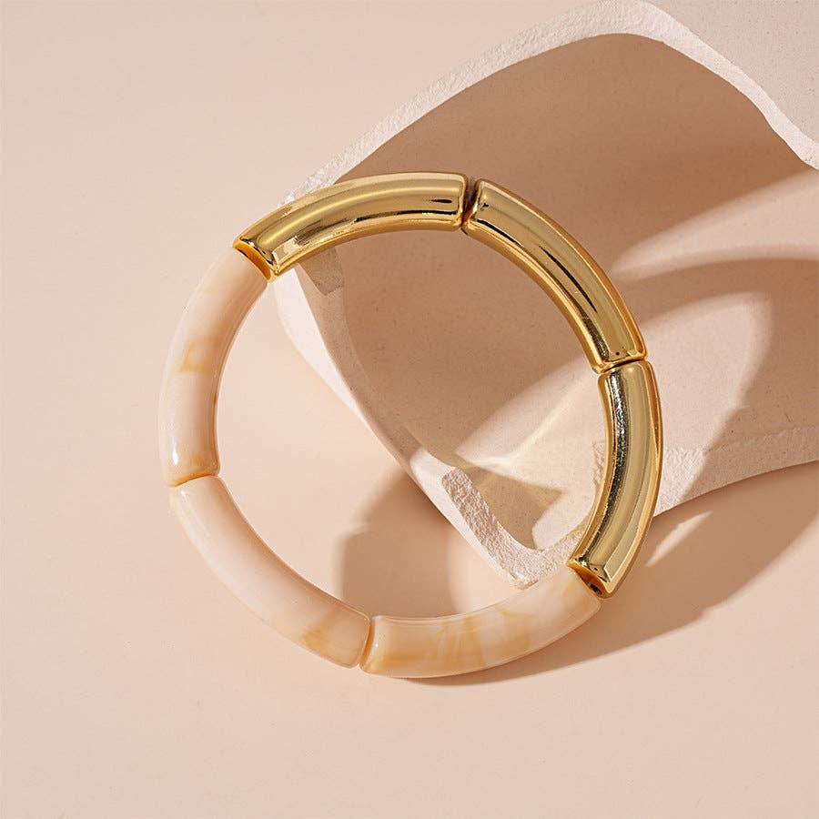 Dipped Shop - Wholesale Bangle Bracelet - Simple Metal Acylic Splicing Thin Bracelets DP25D6210