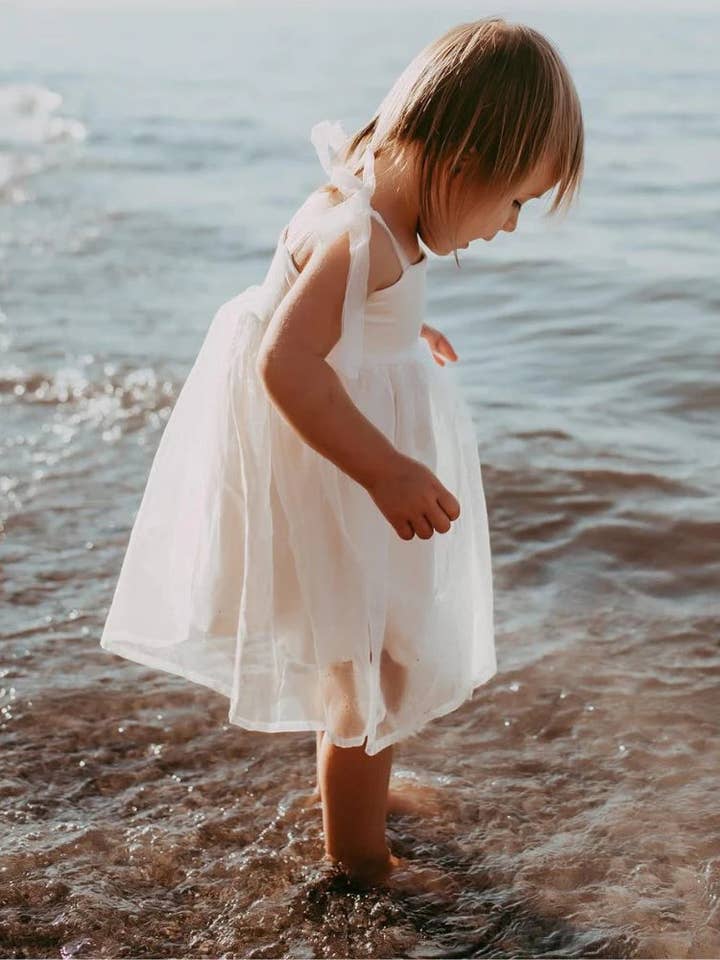 Corrin Tulle Dress - Ivory for wholesale by Bailey's Blossoms