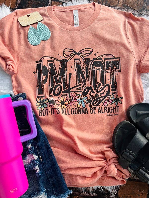 Não Estou Bem - Mas Vai Ficar Tudo Bem T-shirt por atacado de Southern Swank