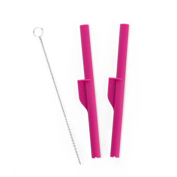 Silicone Straws Set for Kids' Smoothie Cup - Riberry Pink and other Purchase Wholesale pink plastic straws. Free Returns & Net 60 Terms on Faire trending on Faire.