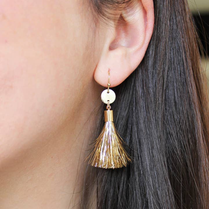 Laalee Jewelry - Wholesale Tassel Earrings - Mardi Gras Earrings, Fringe Tassel, Mardi Gras Jewelry2