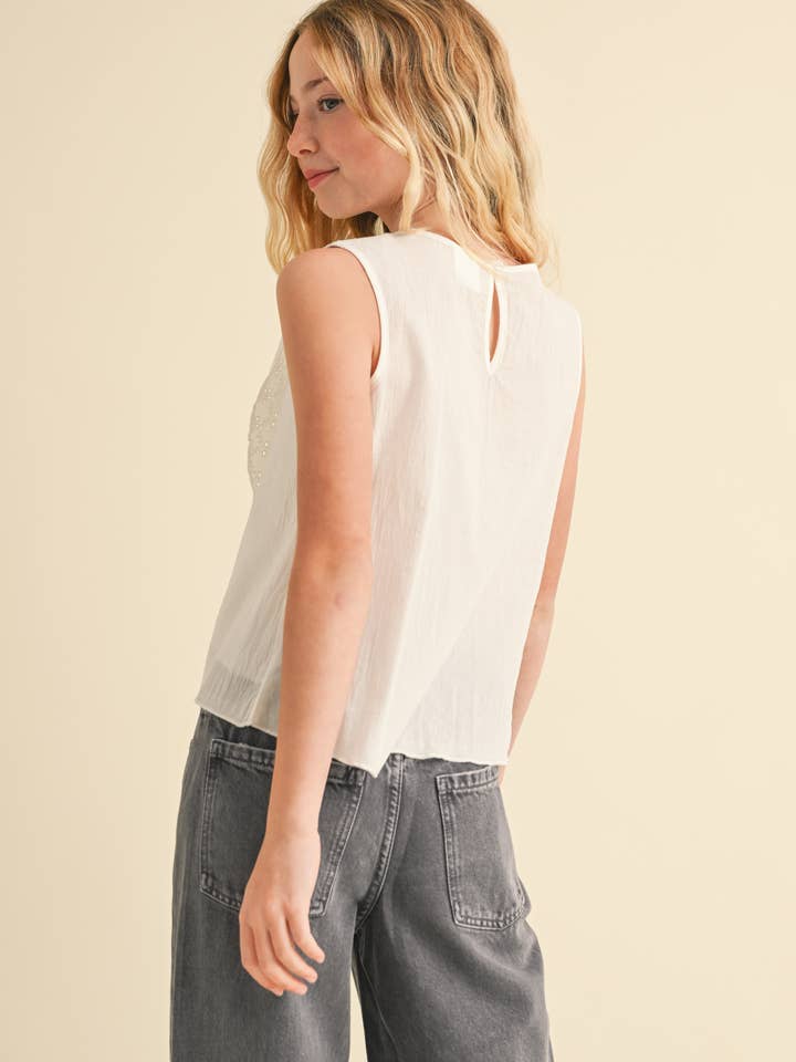 heart and arrow - Vente T-shirt – enfant - HAUT SANS MANCHES TULIPE POUR FILLES PRÉ-ADOLESCENTES (7-14)5