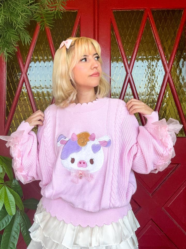 Pull en tricot Jolene pour la vente par Basura Gang