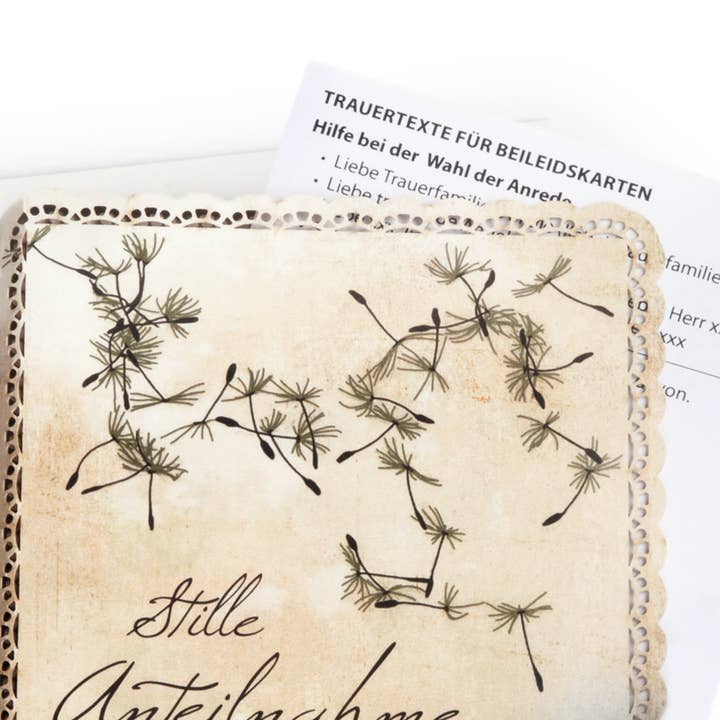 Gespänsterwald – wholesale Sympatikort – Memorial Card ”I tyst minne”2