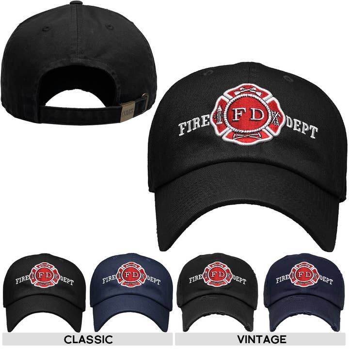 KBETHOS - Vente Casquette de baseball – homme - Casquette vintage « FIRE DEPARTMENT » pour homme3