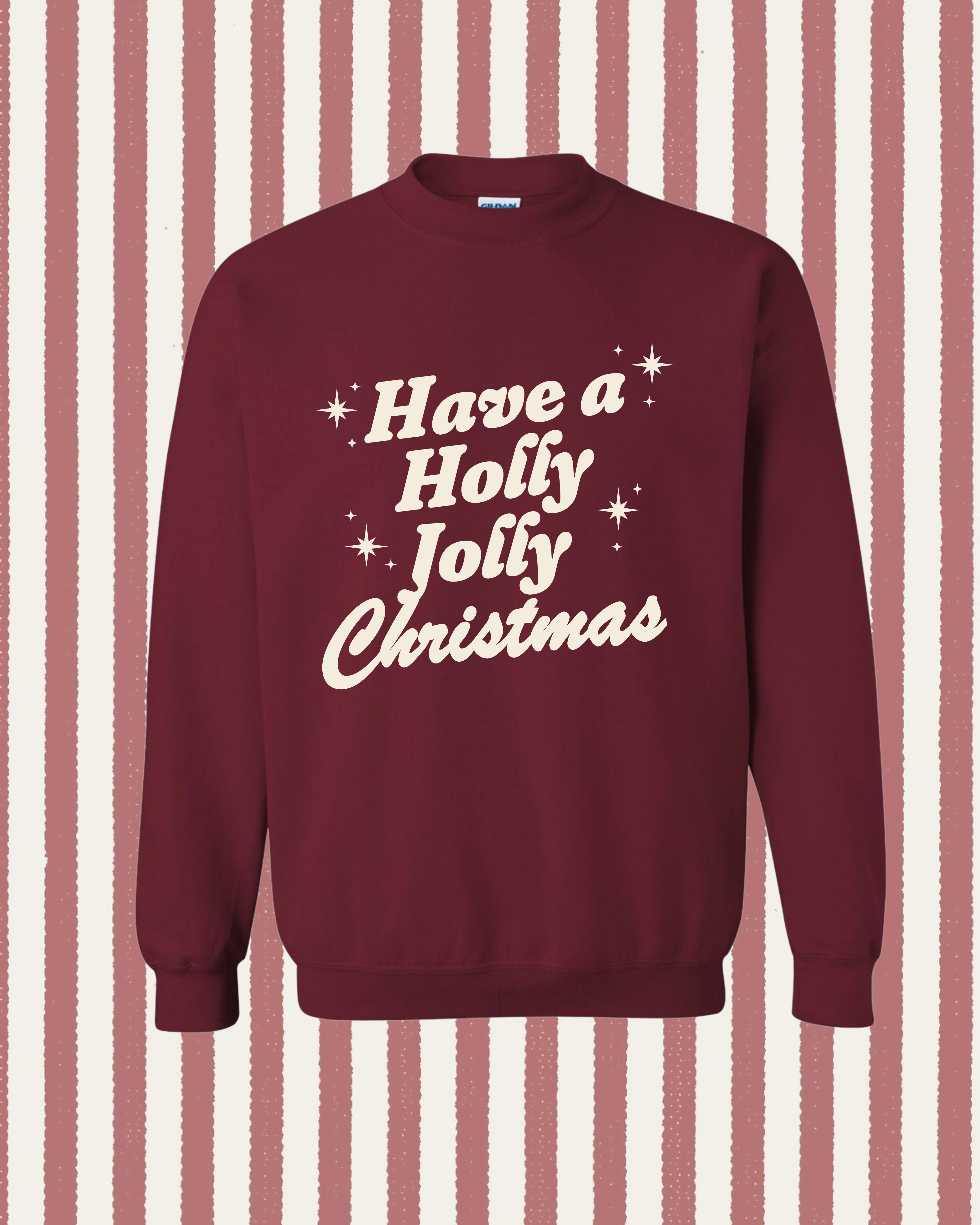 Hartland Goods - Wholesale Graphic Sweatshirt - Women's - Have a Holly Jolly Christmas Sweatshirt0