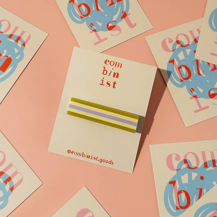 Combinist Goods - Wholesale Hair Clip - Women's - Striped Hair Clip | Large16