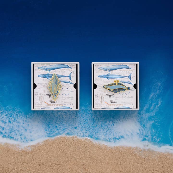 daparo Pins de esmalte "Ballena Azul" para venta al por mayor de Vermilion Collection