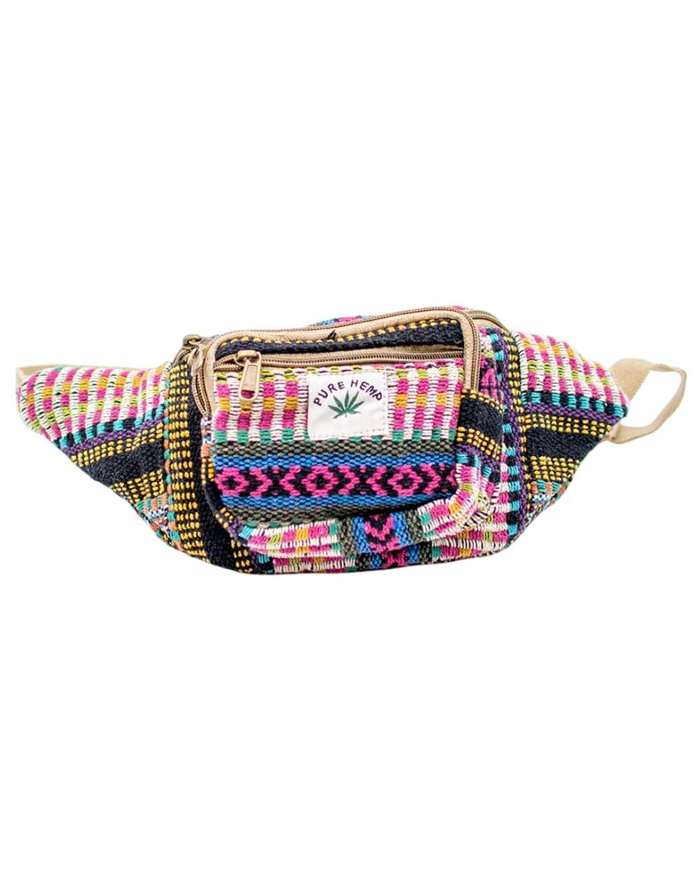 Kimago Look - Wholesale Belt Bag - Unisex - Unisex Authentic Hemp Fanny Pack - BRÑ00136