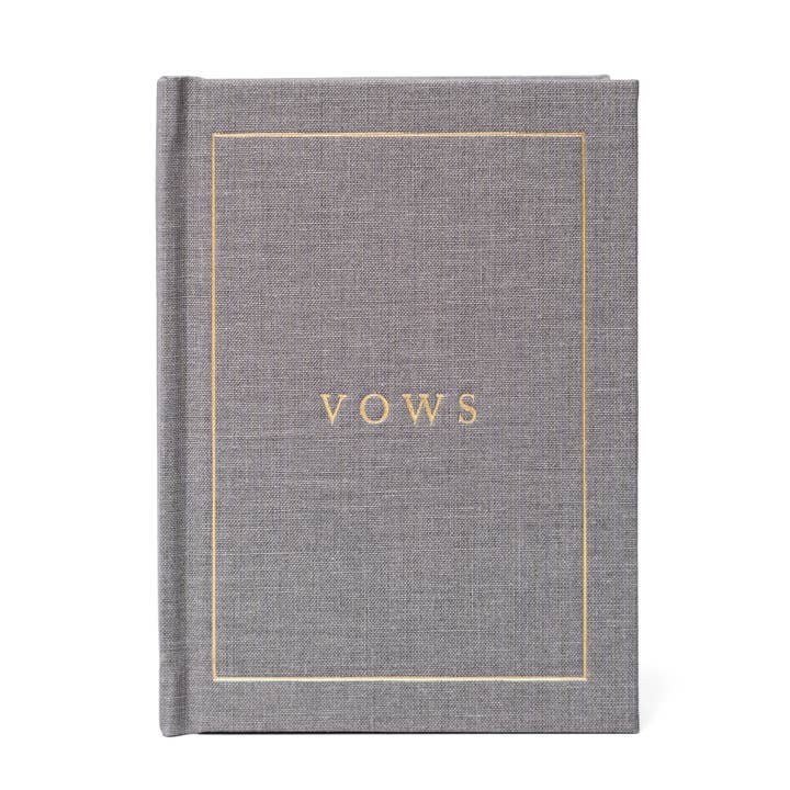 Duncan & Stone Paper Co. - Wholesale Journal/Diary - Wedding Vow Books - Wedding Keepsake Book w/Gold Foil Linen