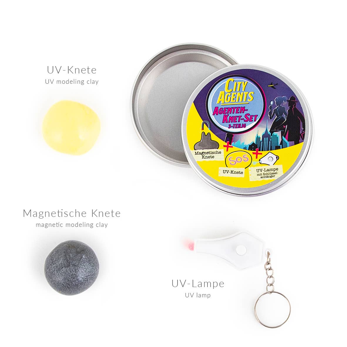 Trendhaus – wholesale Leksaksset - Barn – CITY AGENTS 3-delars knådningsset för agenter1