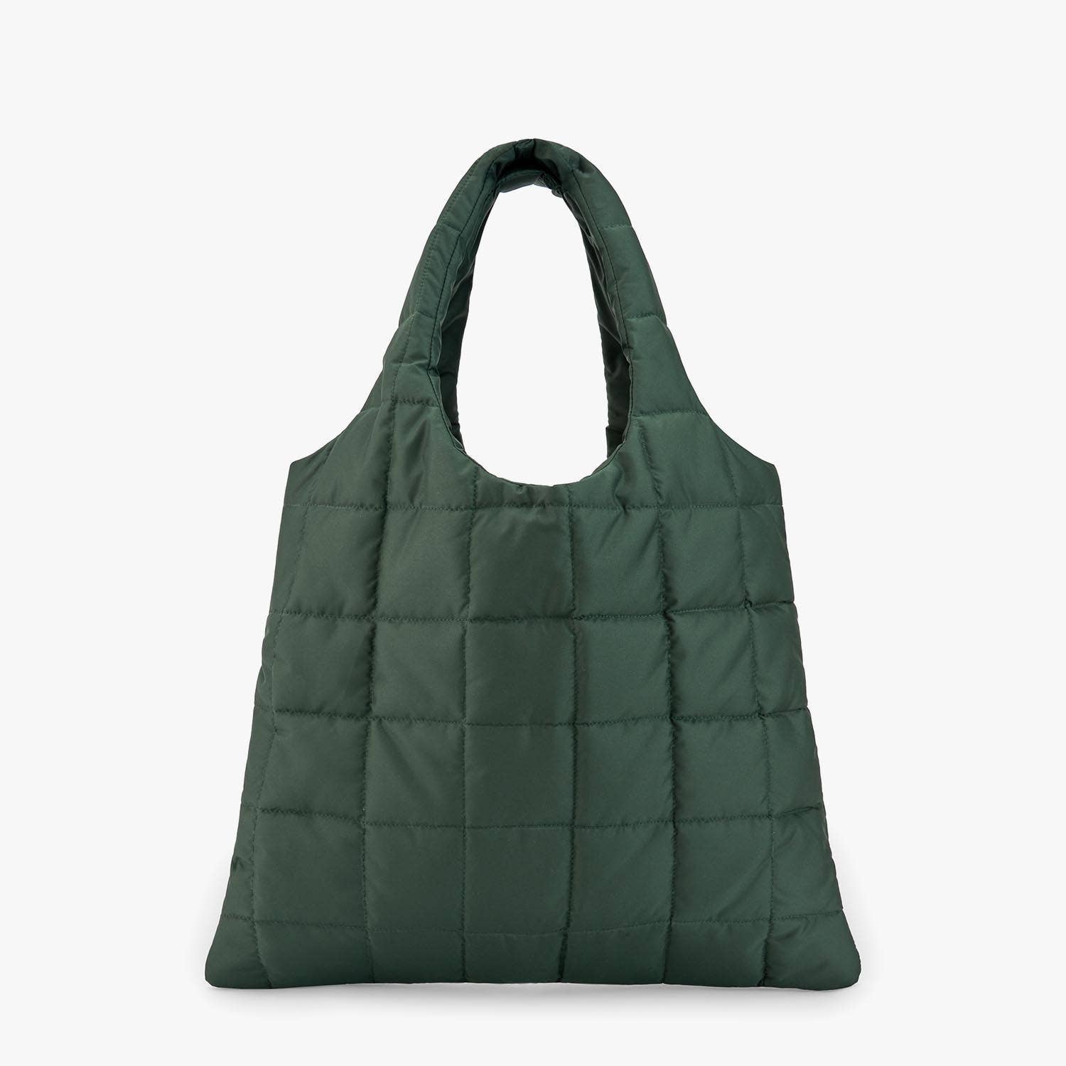 Shopping Bag Yasss Padded Recycled. Dark Green for wholesale on Faire0