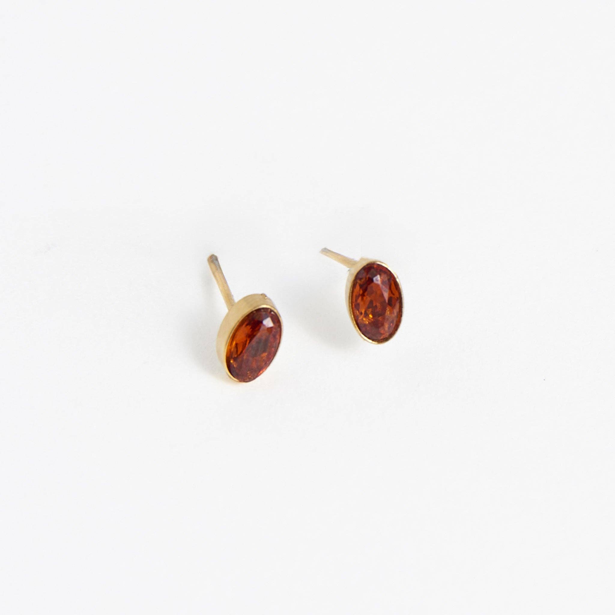 Elsie & Zoey - Wholesale Stud/Post Earrings - Waterproof Earring Narelle Oval Cubic Zirconia 18K Gold Stud17