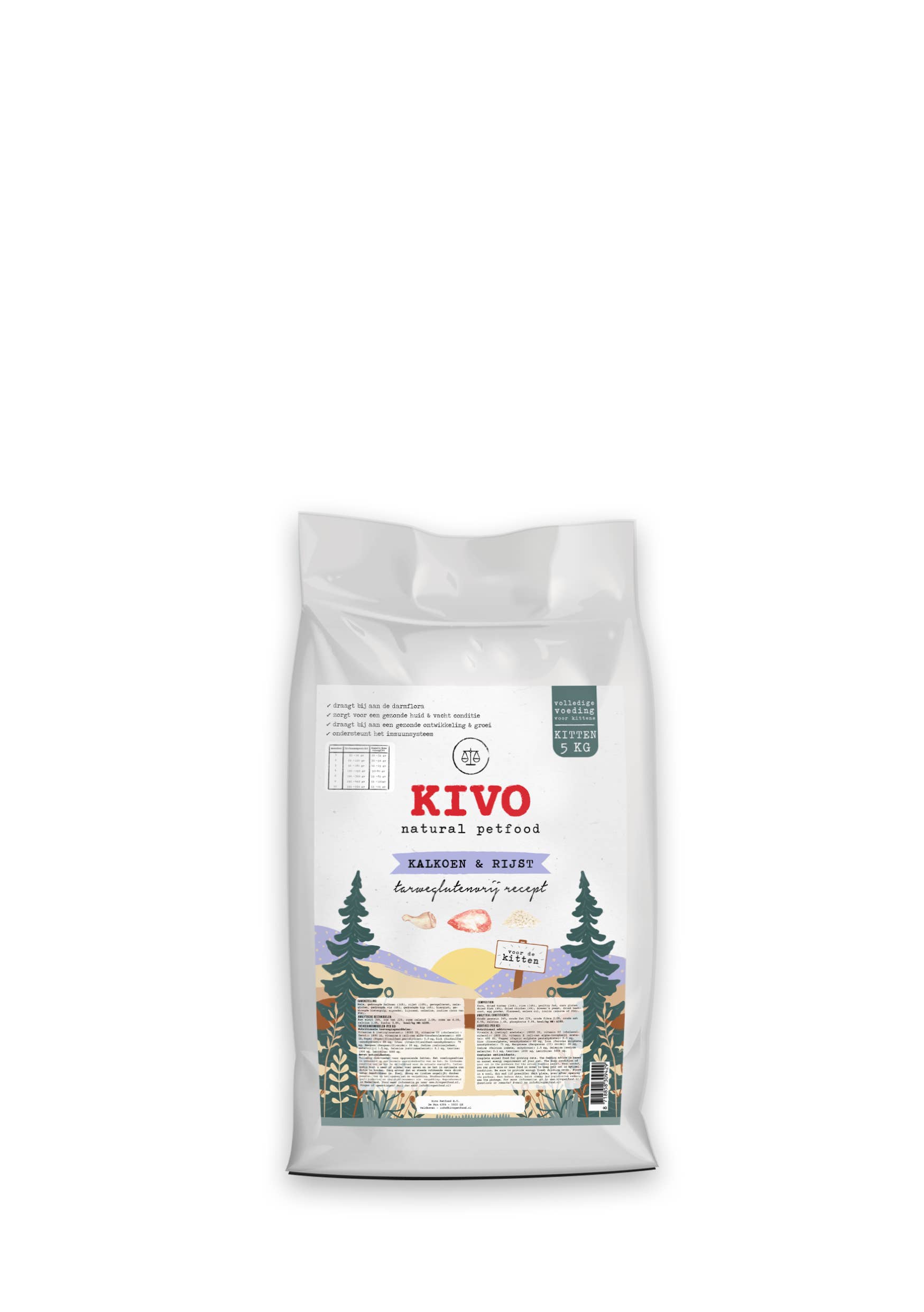 Kivo Petfood - Wholesale Pet Food - Cat - Turkey & Rice - 5kg - Kitten