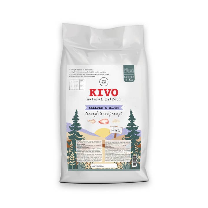 Kivo Petfood - Wholesale Pet Food - Cat - Turkey & Rice - 5kg - Kitten0
