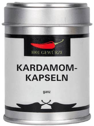 Cápsulas de cardamomo, inteiras por atacado de 1001 Gewürze