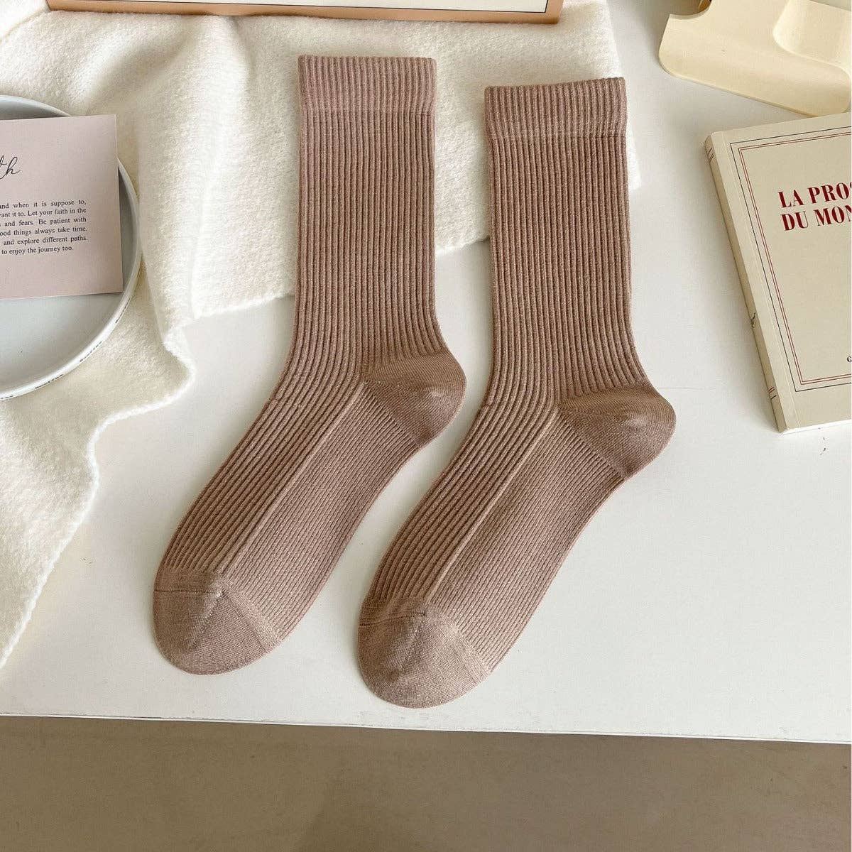 alberalkirk - Wholesale Socks - Women's - Thermal Wool Blend Mid-Calf Socks Multi Color M5A0205