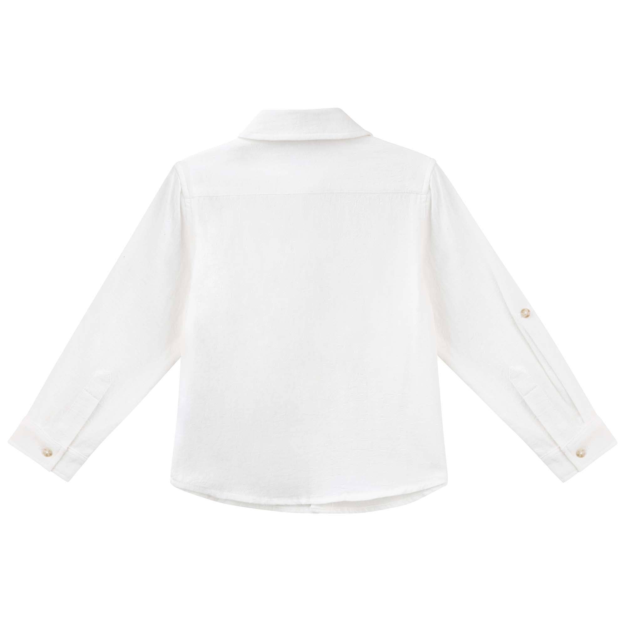 Designer Kidz - Wholesale Button Down Shirt - Kids - Archie L/S Button Shirt - Ivory2