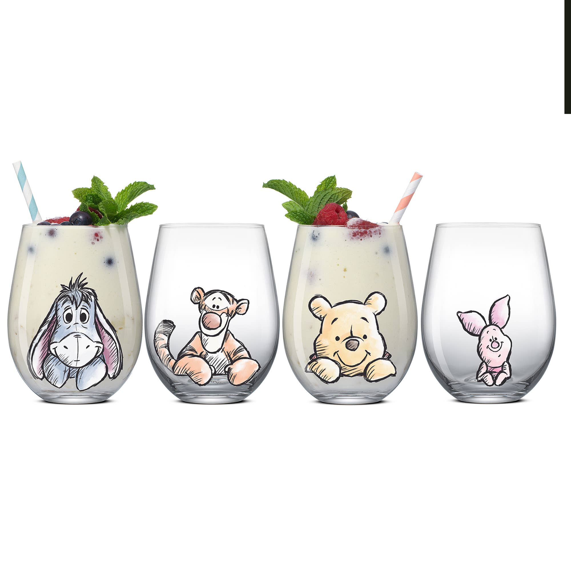 JoyJolt – wholesale Drinking glass/cup – Disney Winnie the Pooh Stemless Drinking Glasses5